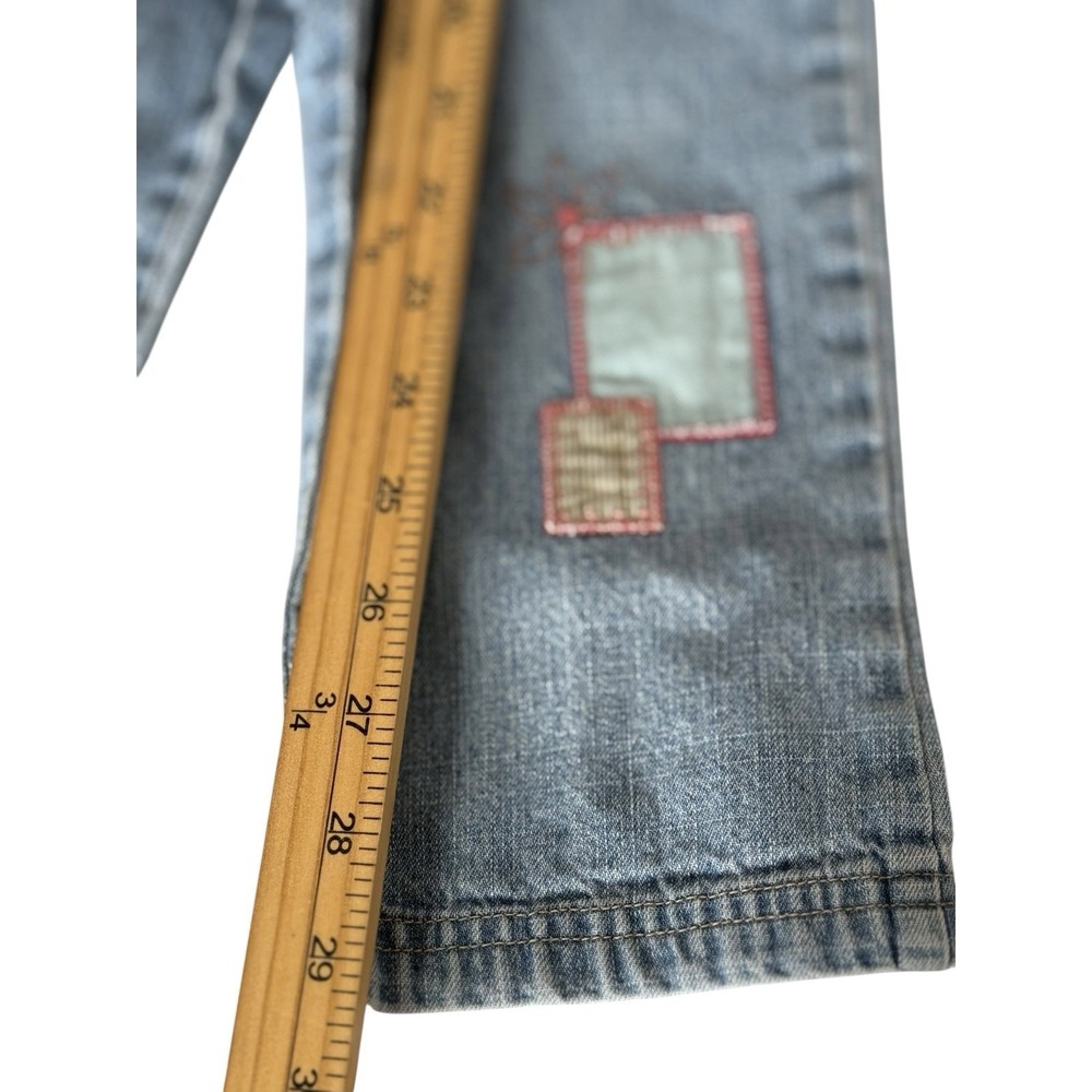 Y2K Genuine Kids Oshkosh Denim Embroidered Overalls Girls 24mths - Picture 7 of 12